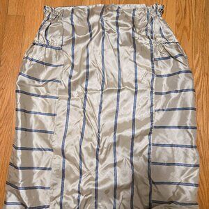 Patchwork panel stripped knee-length skirt